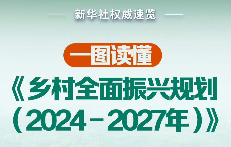 新华社权威速览丨一图读懂《乡村全面振兴规划（2024－2027年）》